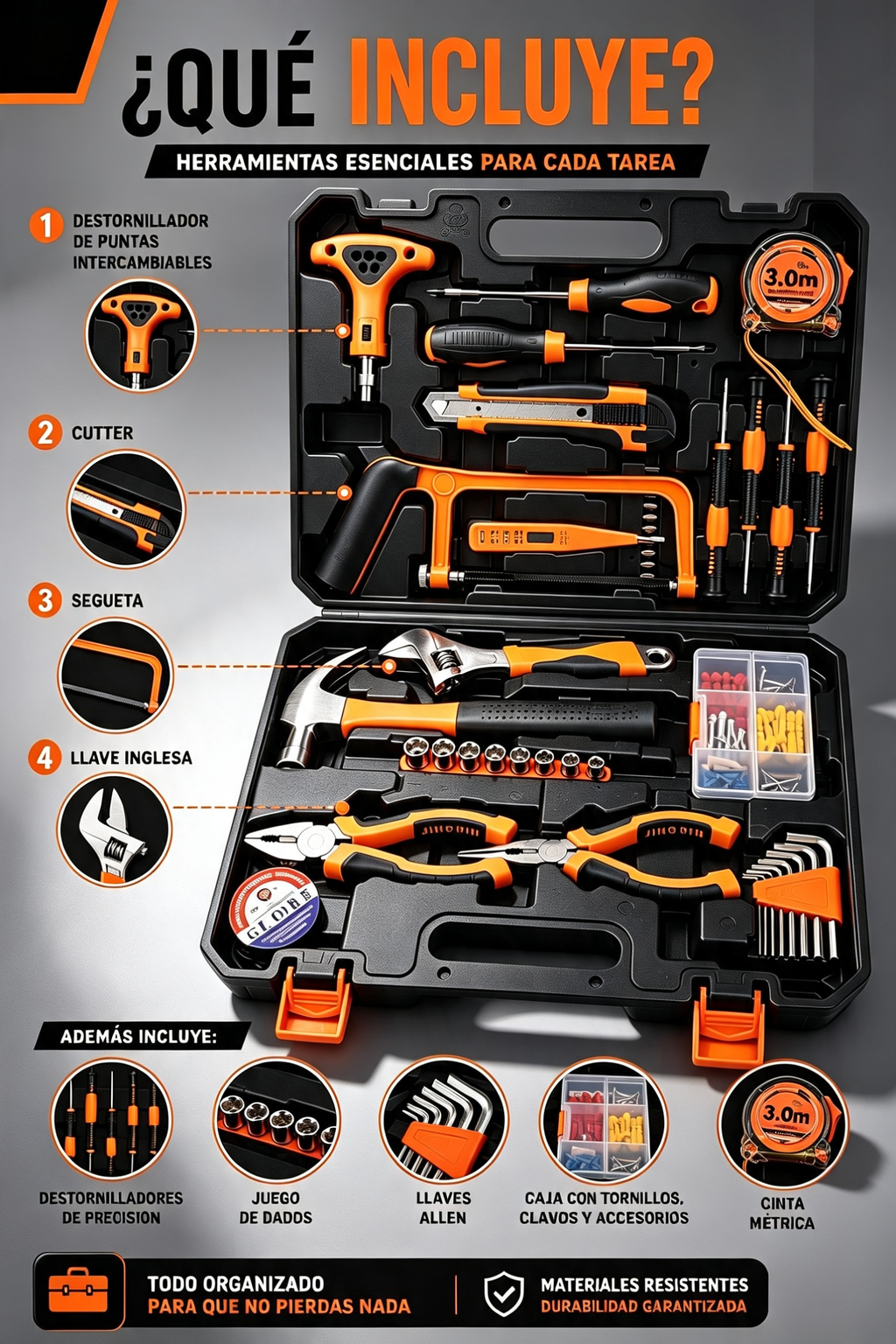 kit de herramientas manuales