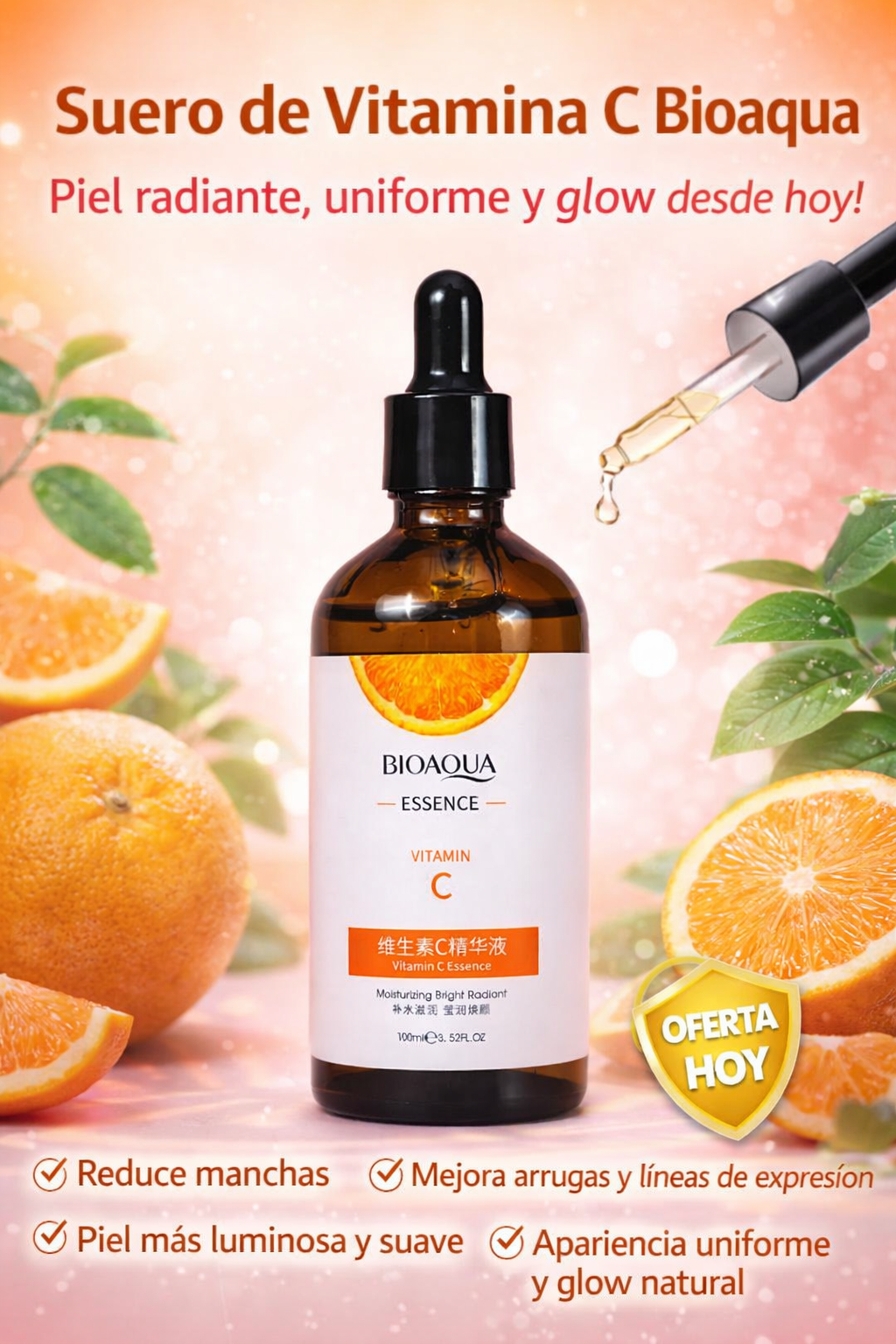 SUERO FACIAL VITAMINA C BIOAQUA 100ml